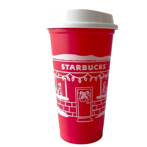 Limited Edition Starbucks 2025 Red Holiday Reusable Grande Cup – 16 oz – NEW - Picture 2 of 7
